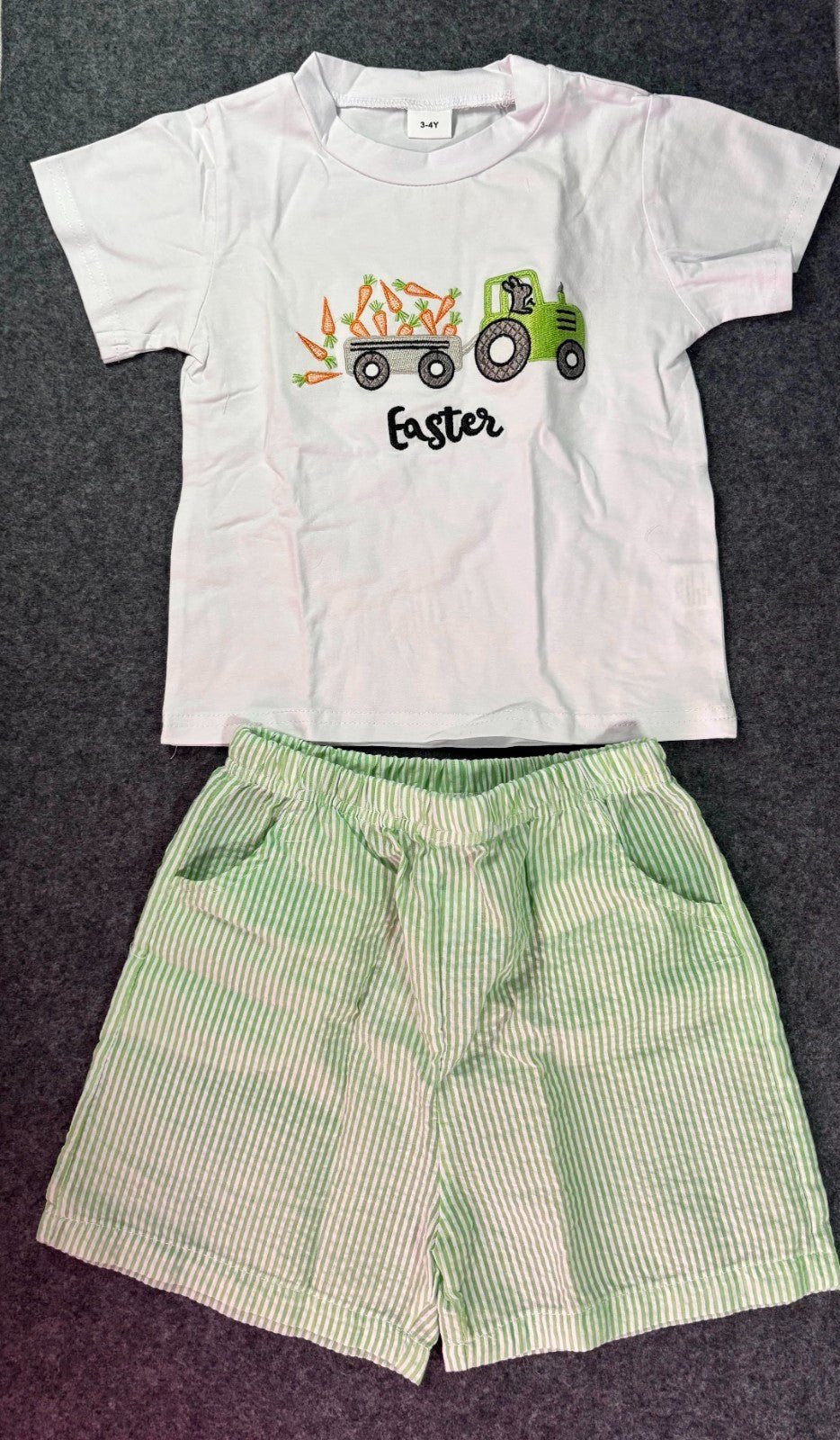 3T‑4T Toddler Easter Short Set Spring Holiday Shirt & Shorts Outfit - Horizon Endless