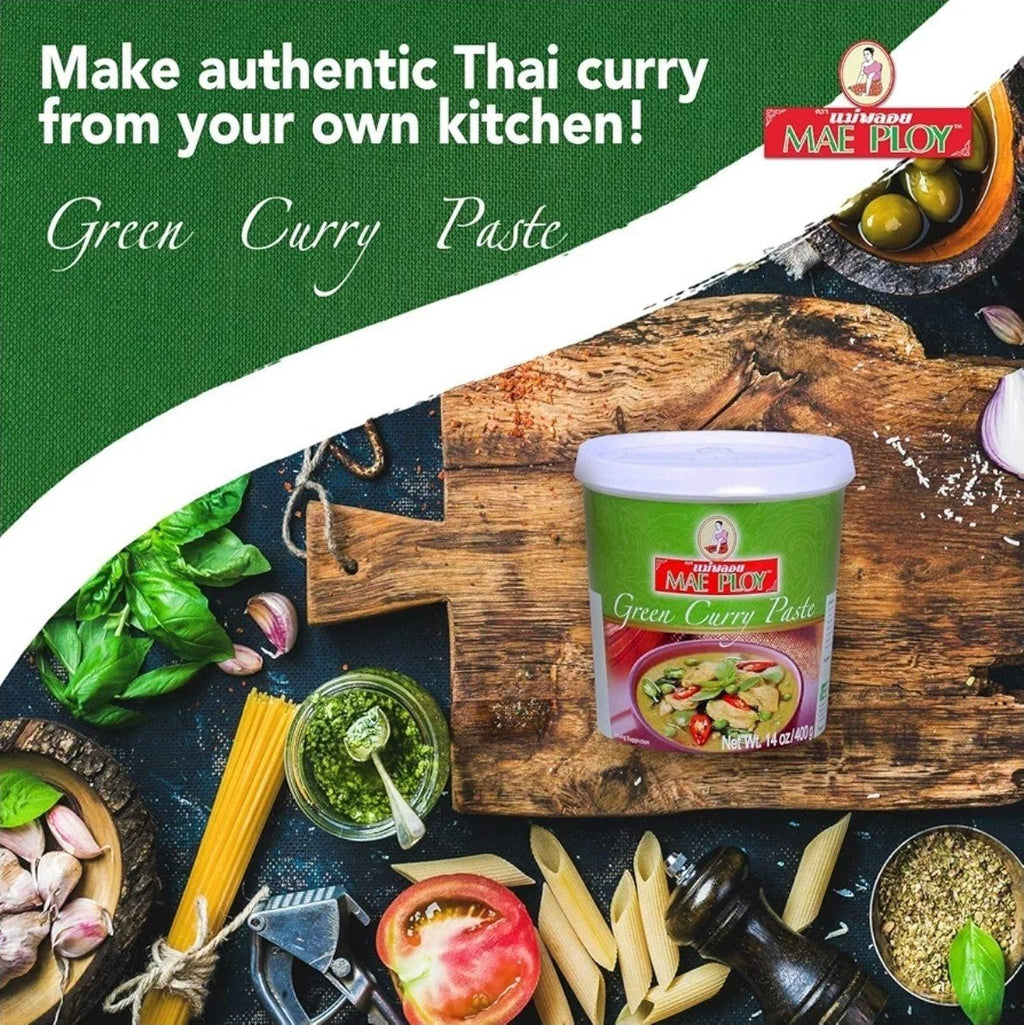 3x Green Curry Paste, Authentic Thai Green Curry Paste for Thai Curries & Other - Horizon Endless