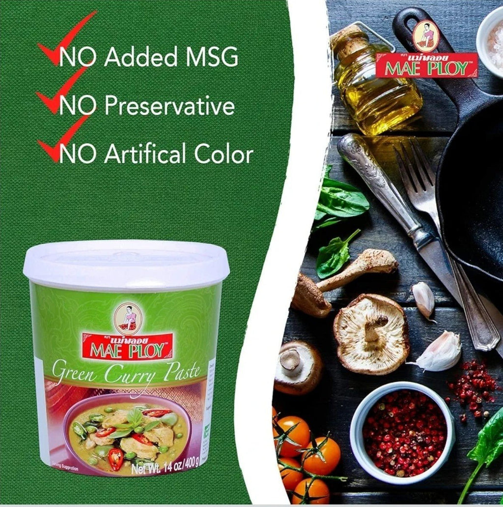 3x Green Curry Paste, Authentic Thai Green Curry Paste for Thai Curries & Other - Horizon Endless