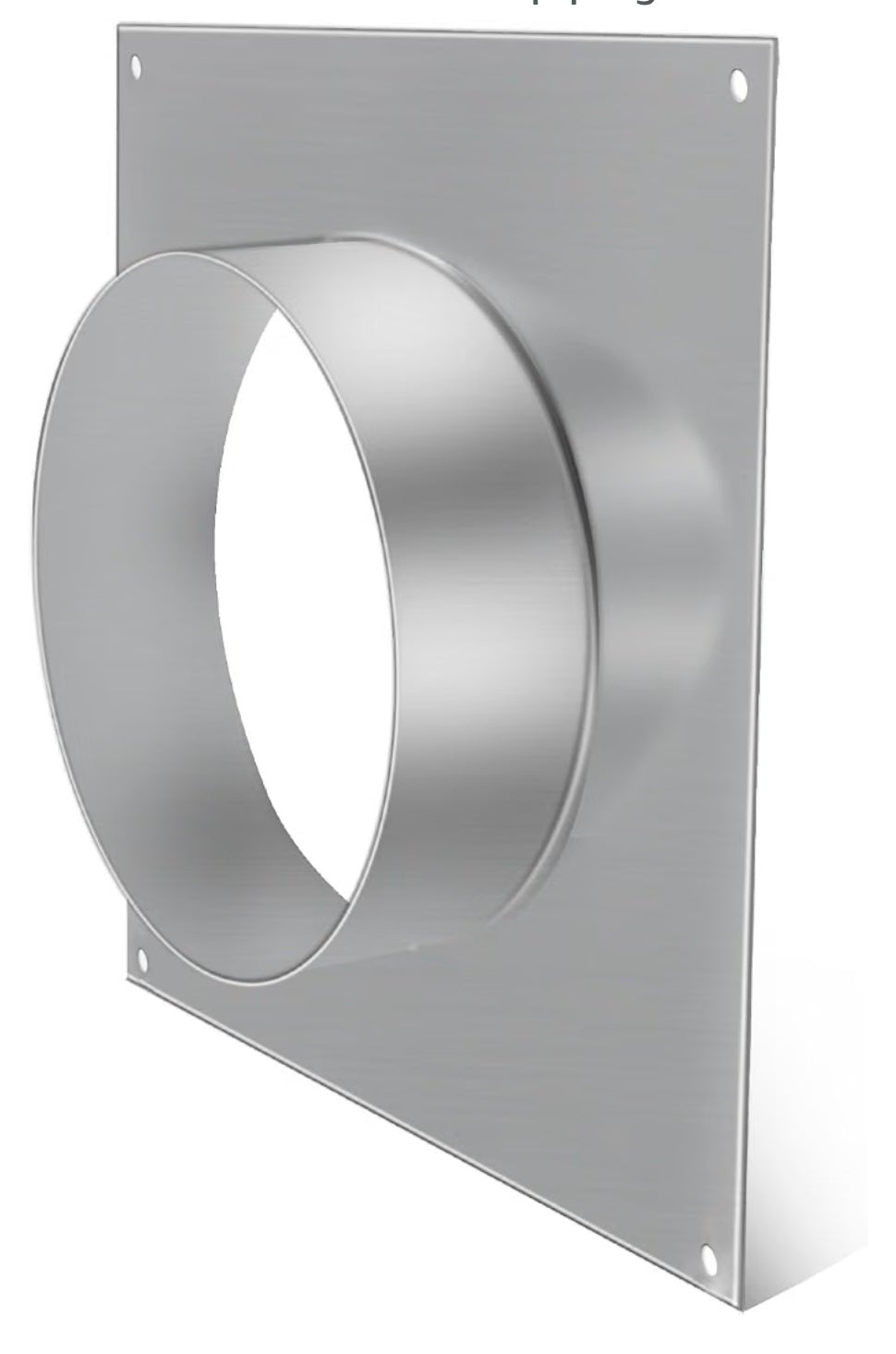 4 Inch Galvanized Steel Duct Flange, Dryer Vent Wall Plate Adapter Square spigot connector, fits HVAC air ventilation systems, kitchen and bathroom extractor fan piping - Horizon Endless