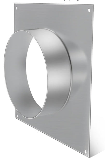4 Inch Galvanized Steel Duct Flange, Dryer Vent Wall Plate Adapter Square spigot connector, fits HVAC air ventilation systems, kitchen and bathroom extractor fan piping - Horizon Endless