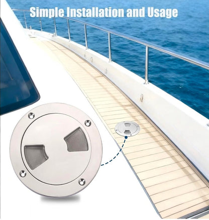 4 Inch Round Boat Hatch Cover,Stainless Steel Marine Deck Hatch,Waterproof Boat Access Hatch for Kayak, Yacht & RV, Heavy Duty, Universal Fit - Horizon Endless