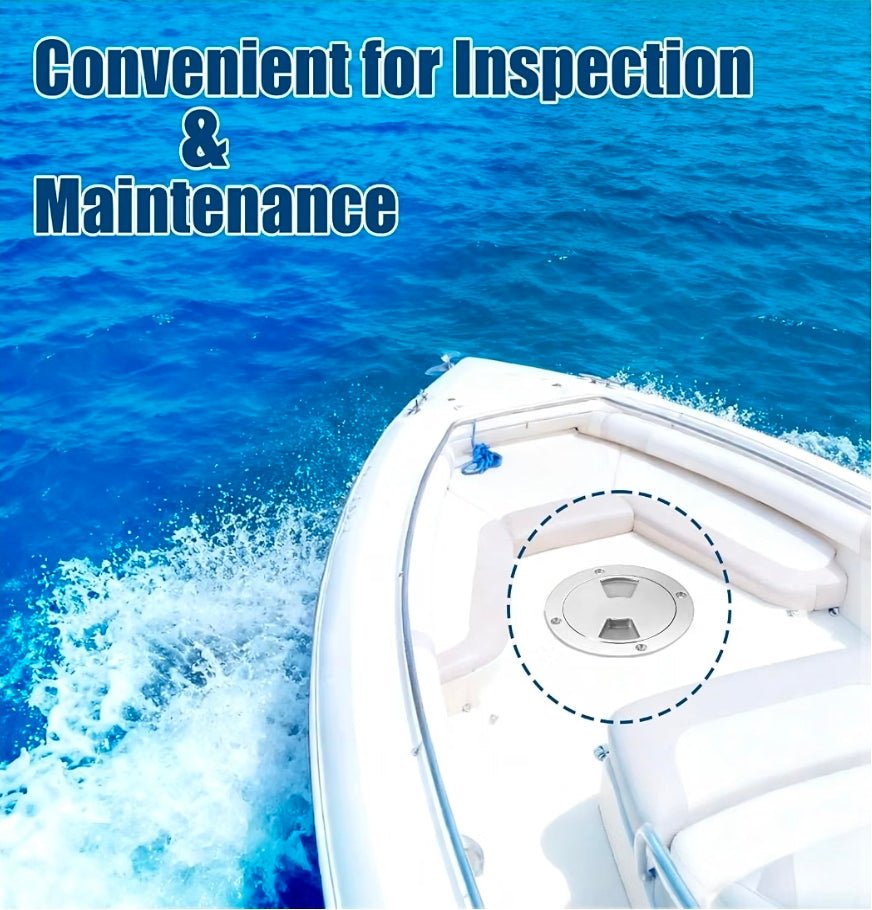4 Inch Round Boat Hatch Cover,Stainless Steel Marine Deck Hatch,Waterproof Boat Access Hatch for Kayak, Yacht & RV, Heavy Duty, Universal Fit - Horizon Endless