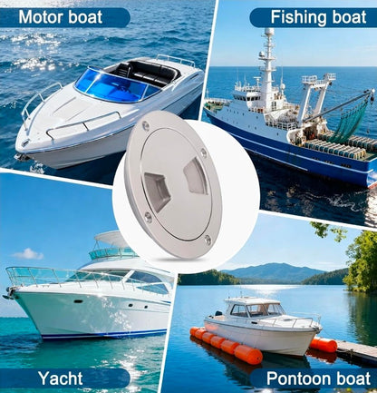 4 Inch Round Boat Hatch Cover,Stainless Steel Marine Deck Hatch,Waterproof Boat Access Hatch for Kayak, Yacht & RV, Heavy Duty, Universal Fit - Horizon Endless