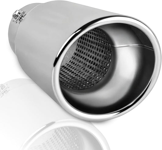 4" Outlet Adjustable Exhaust Tip Double Wall Polished Stainless Steel 1.5‑2.5" - Horizon Endless