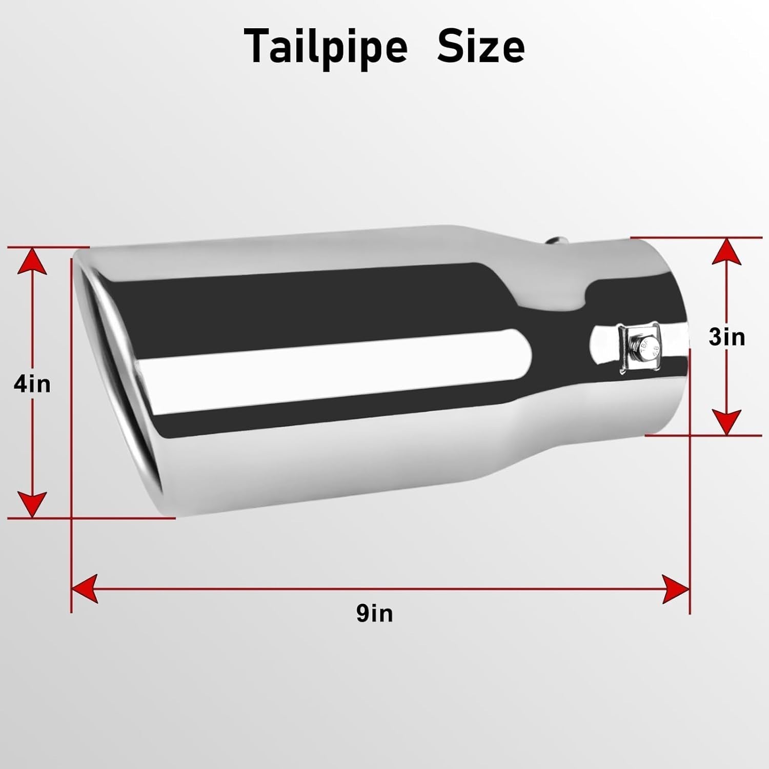 4" Outlet Adjustable Exhaust Tip Double Wall Polished Stainless Steel 1.5‑2.5" - Horizon Endless