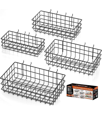 4-Pack Pegboard Storage Solutions: Heavy-Duty Bins & Workshop Tool Organizers - Horizon Endless