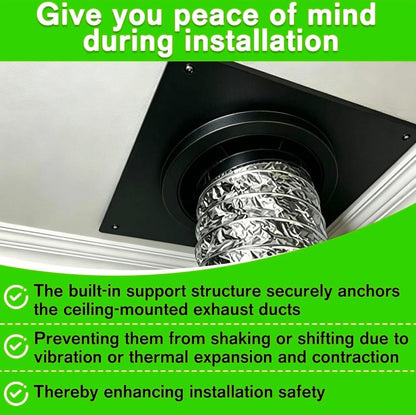 46DVA-DC 4 x 6-5/8 Vent Pipe Trim Cover for Stove Fireplace - Horizon Endless