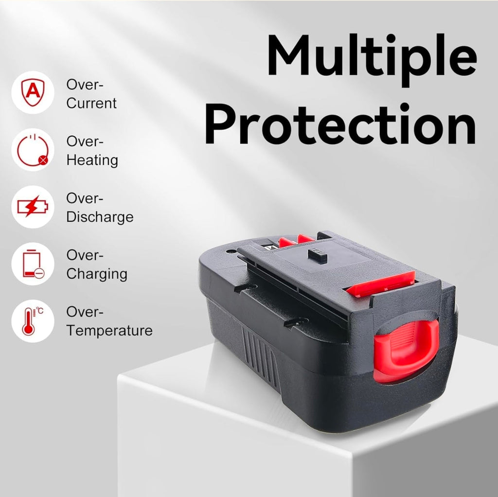 Black Decker 18V Ni-Mh Battery Replacement - 2Pack, 4.8Ah HPB18 for Power Tools, Compatible with - Horizon Endless