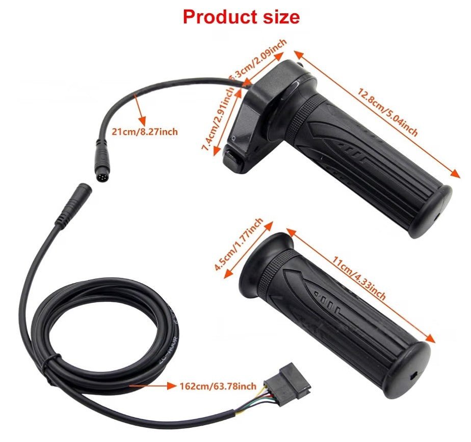 48V Electric Bike Throttle Grip with LCD Display & Cruise Control, 6-Pin - Horizon Endless