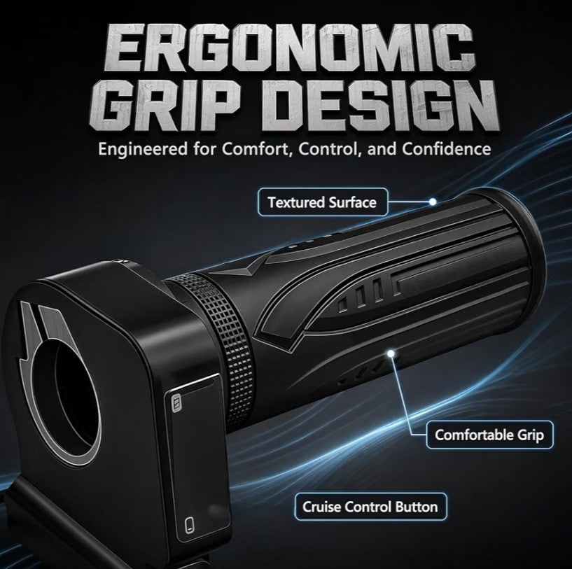 48V Electric Bike Throttle Grip with LCD Display & Cruise Control, 6-Pin - Horizon Endless