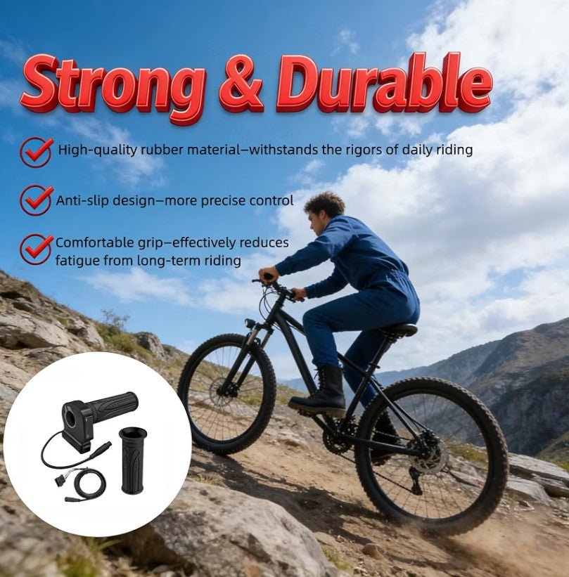 48V Electric Bike Throttle Grip with LCD Display & Cruise Control, 6-Pin - Horizon Endless