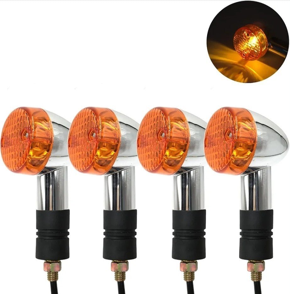 4Pcs Motorcycle Bullet Turn Signals Lights For Honda Shadow Aero Compatible With - Horizon Endless