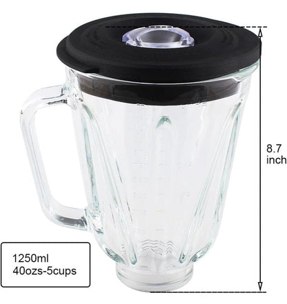 5 Cups Glass Jar with SPB-7CH-LR Collar and Blade for Cuisinart Blender - Horizon Endless