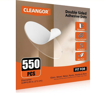 550Pcs Double Sided Sticky Dots, Round Clear Museum Putty Tape Removable Stic... - Horizon Endless