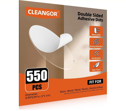 550Pcs Double Sided Sticky Dots, Round Clear Museum Putty Tape Removable Stic... - Horizon Endless
