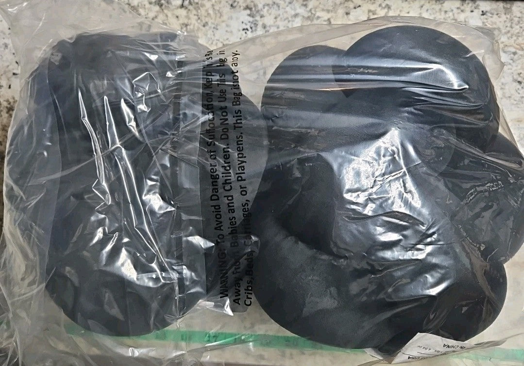 2 Pack Room Essentials Soft Knot Toss Pillow Round 10" Diameter Black NWT