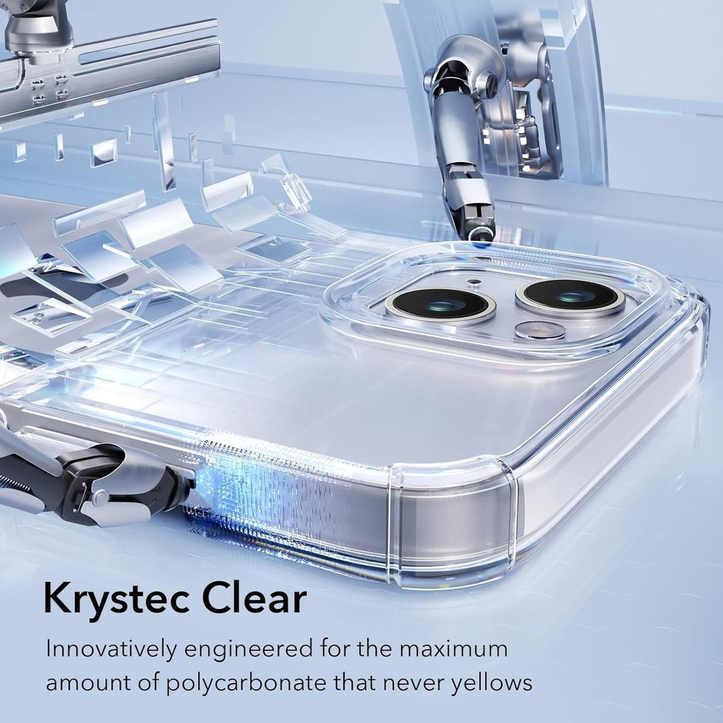 for iPhone 15 Pro Pure Crystal Case With Halo Lock clear durable phone case