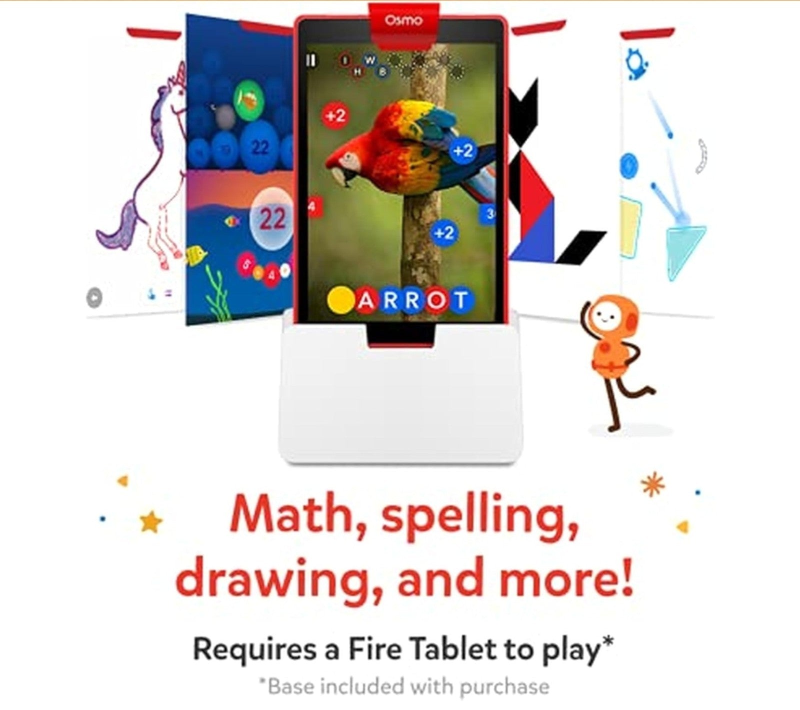 Osmo Little Genius Starter Kit Educational Games Ages 6-10+ Fire Tablet Learning