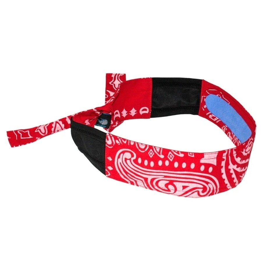 Radians Arctic Skull Cooling Headband Red Paisley RCS107 One Size New With Tags