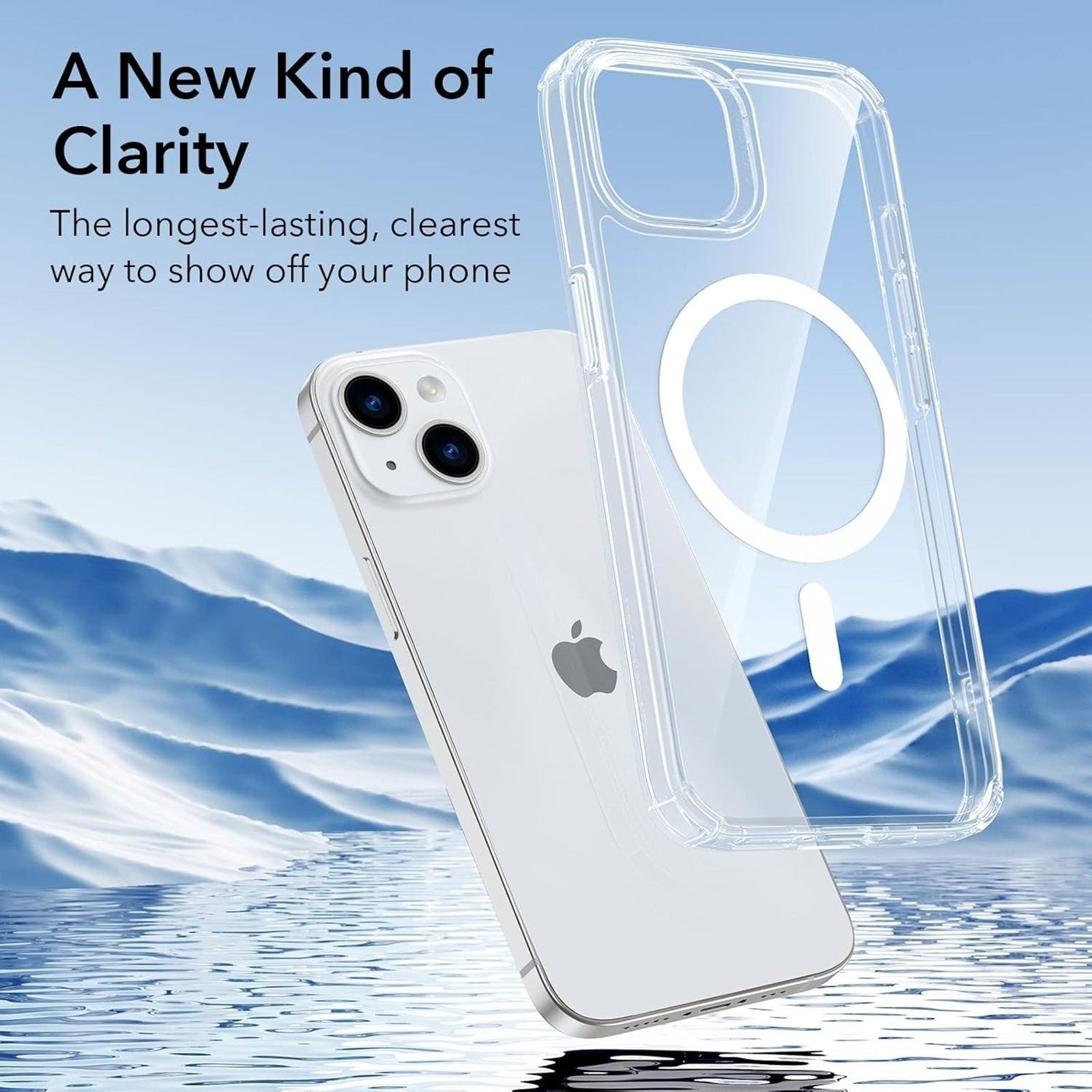 for iPhone 15 Pro Pure Crystal Case With Halo Lock clear durable phone case