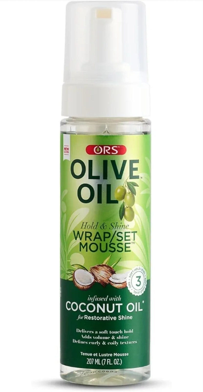 ORS Olive Oil Hold & Shine Mousse | Strong Wrap & Set Styling Foam New