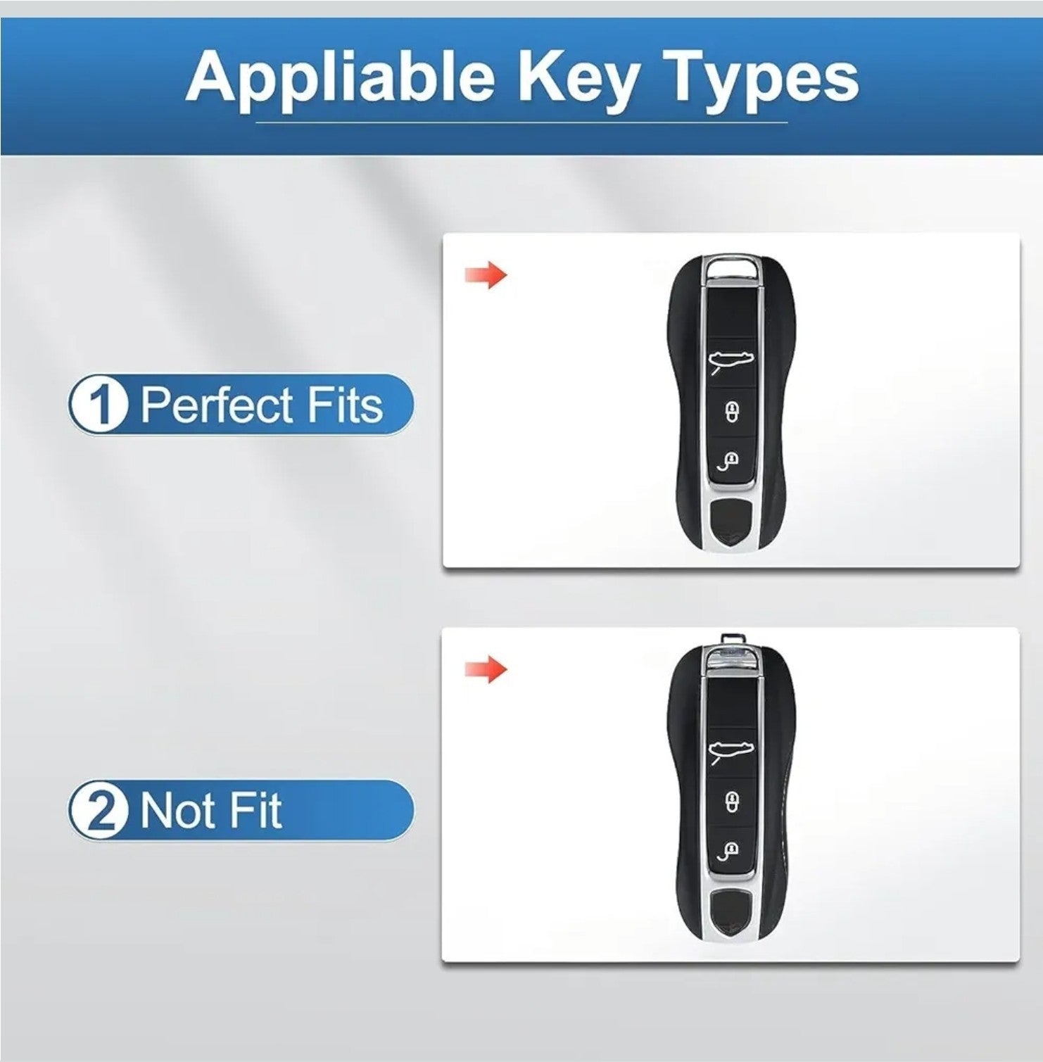 Compatible with Porsche Key Fob Cover with Keychain Leather For Panamera 911 Tay