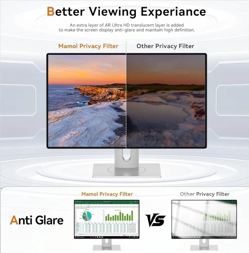 34 Inch Curved Computer Privacy Screen Filter for 21:9 Aspect Ratio Widescree...