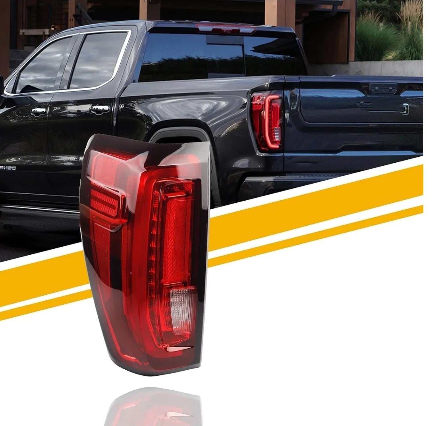 Left Driver Side Tail Light Assembly Rear Lamp LED Type for 2019-2023 GMC Sierra