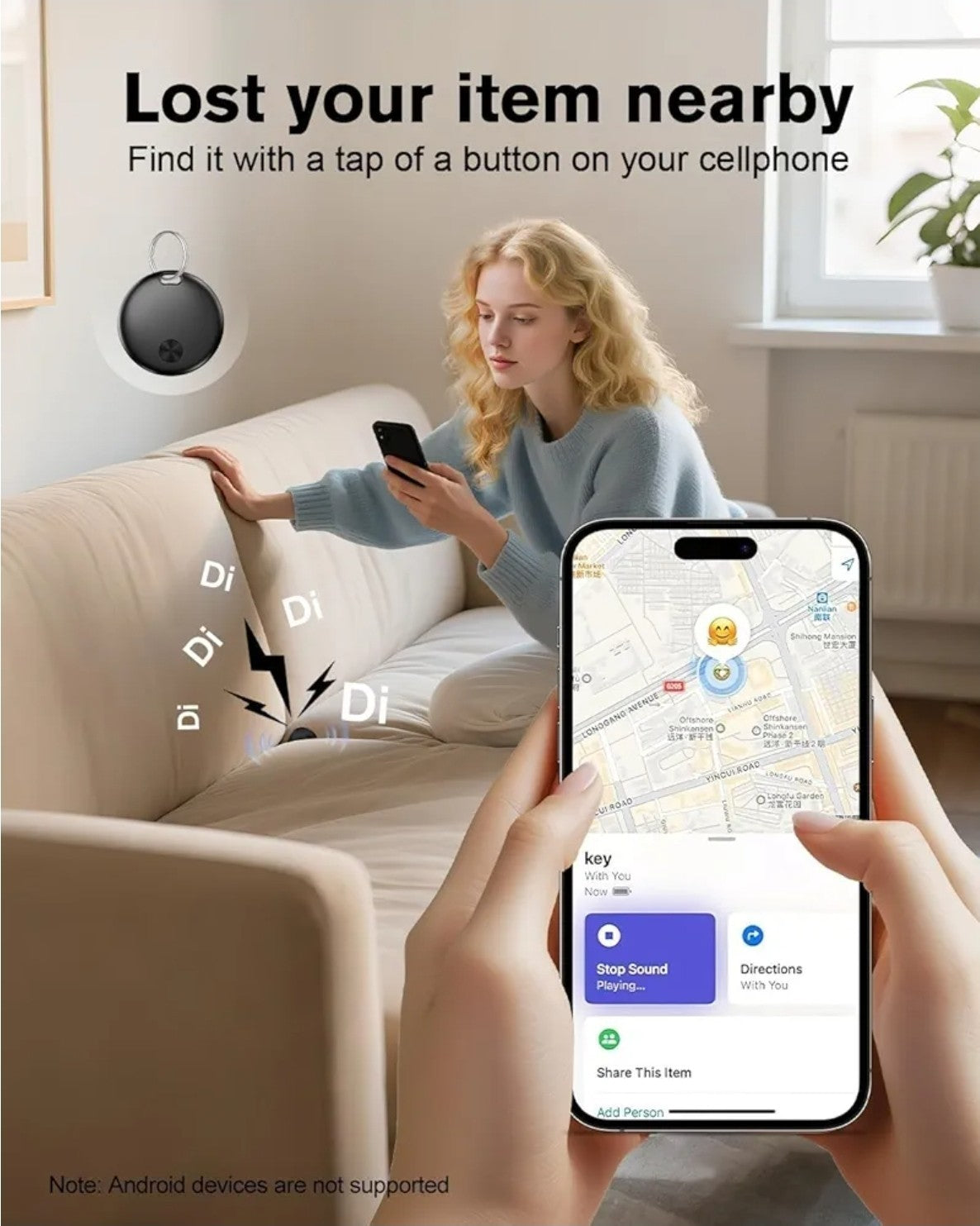 Smart Tracker Tag Item Finder 4Pack, Compatible with Apple Find My APP Ios Only
