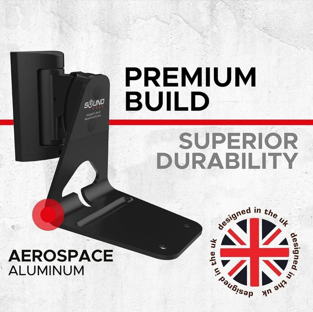 ERA300 Wall Mount Bracket, Tilt and Swivel, Black, Twin (2pcs), Compatible wi...