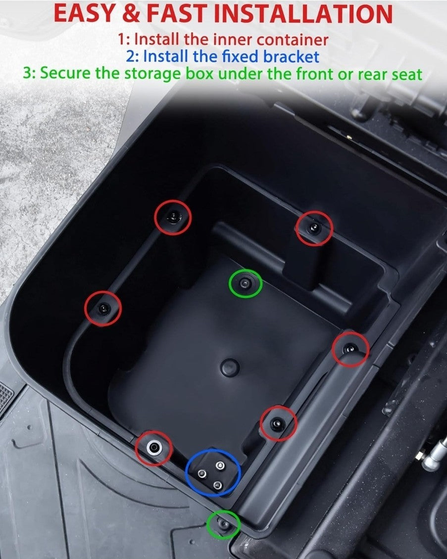 20.5L Underseat Storage Bin for Polaris Ranger XD 1500 2024-2025 Accessories,
