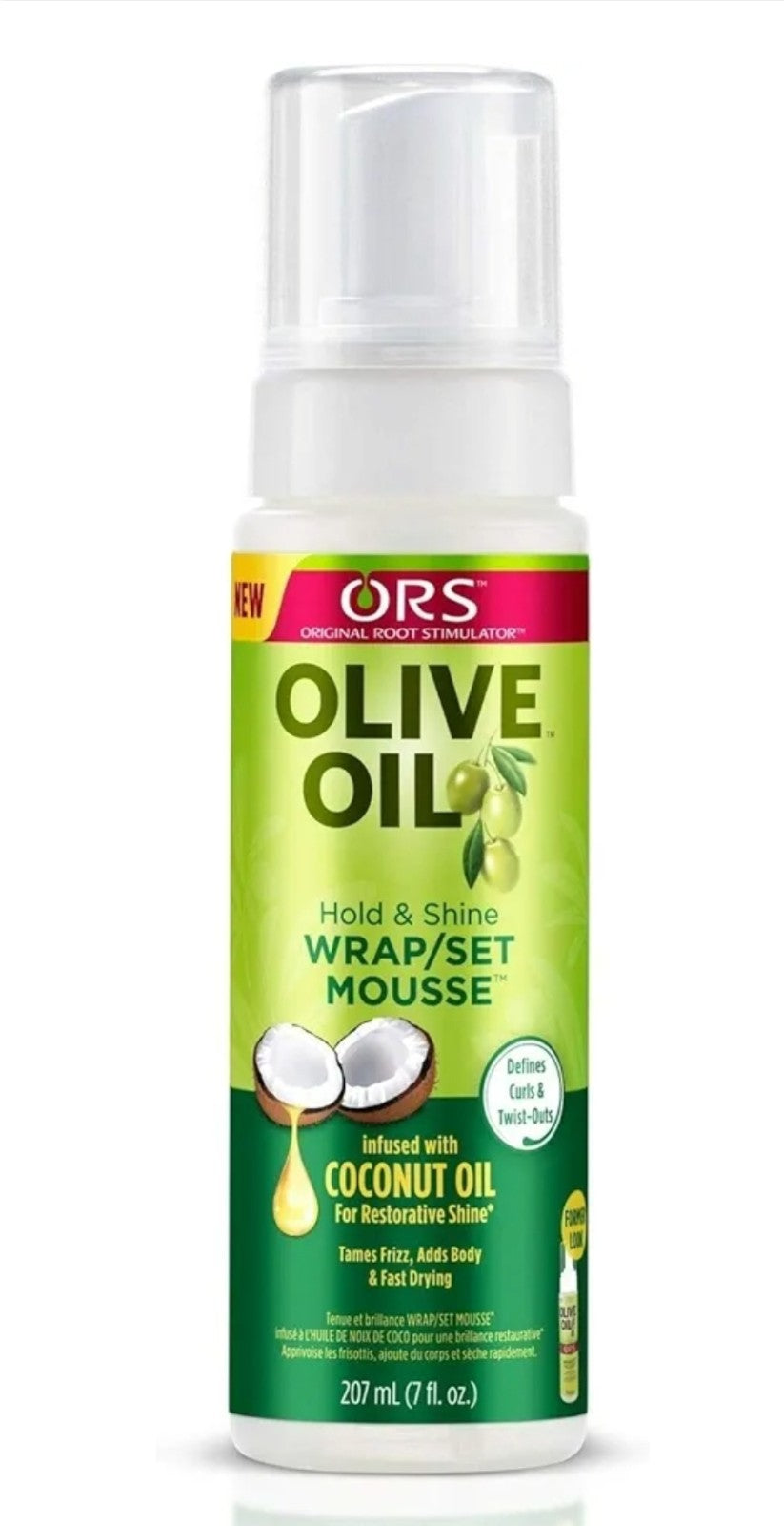 ORS Olive Oil Hold & Shine Mousse | Strong Wrap & Set Styling Foam New