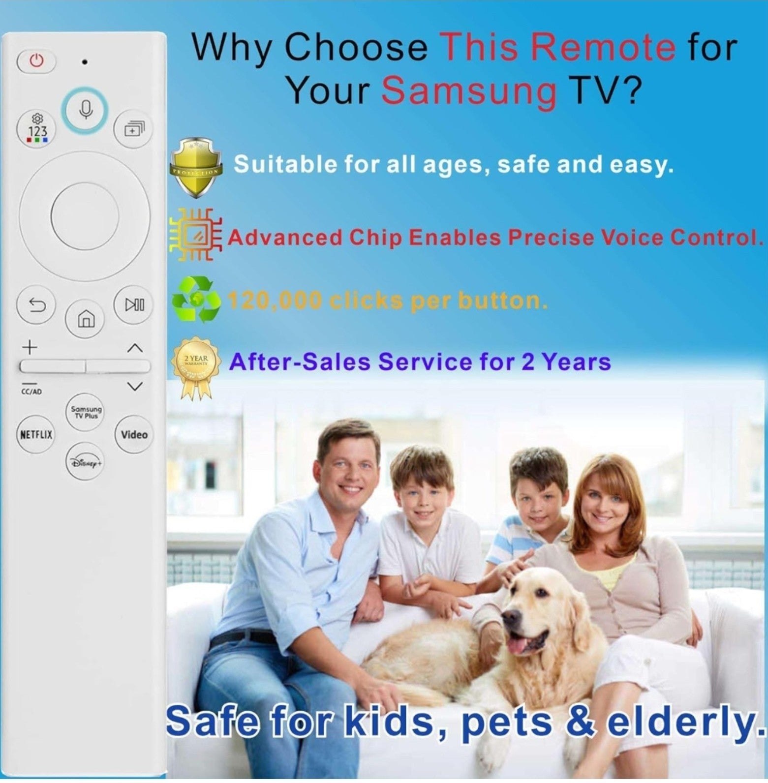 TV Remote for Samsung Frame Replacement 2019-2024 Smart Control with Voice