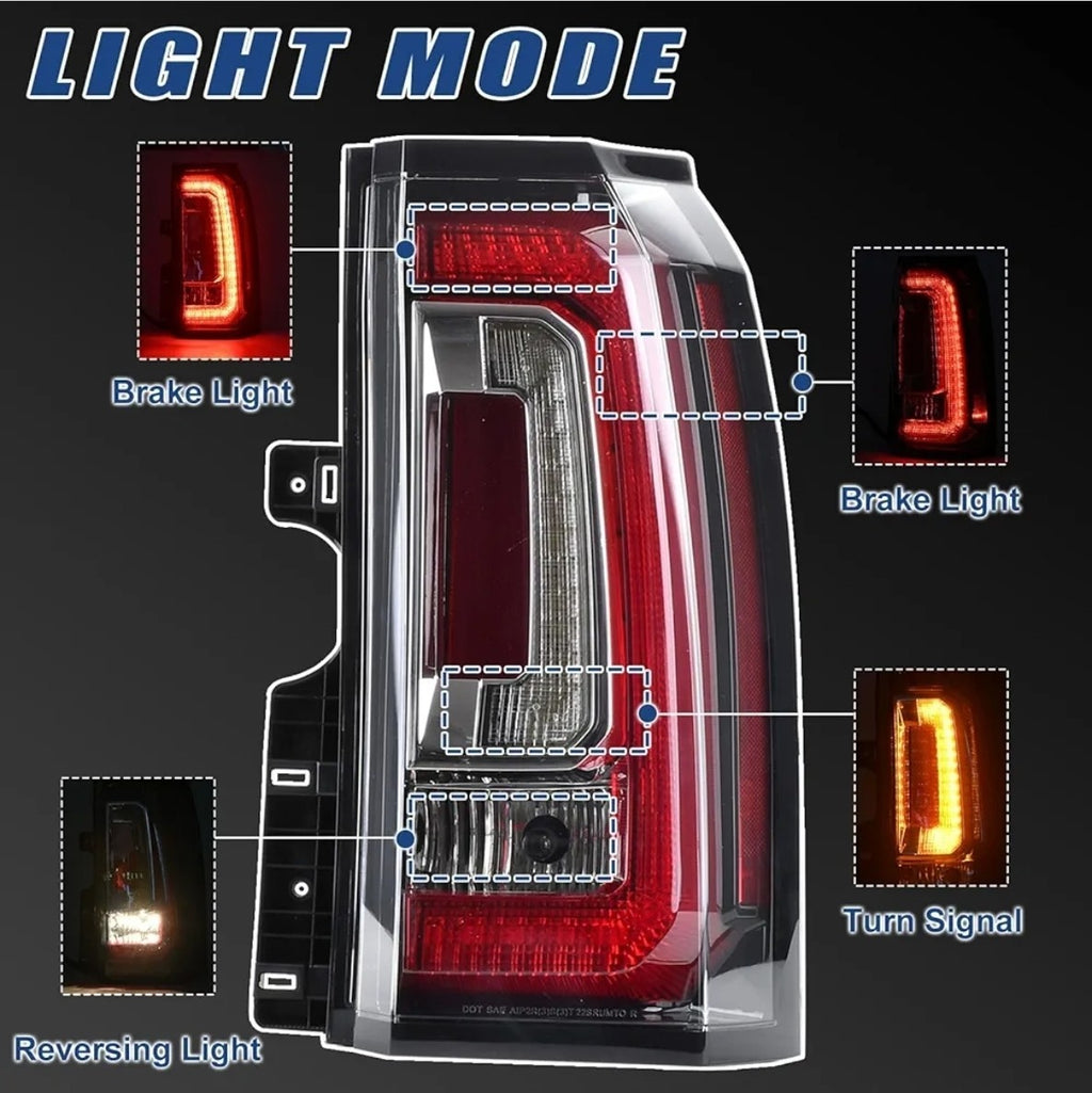 Right Passenger Side LED Tail Light Assembly for 2015-2020 GMC Yukon / Yukon XL