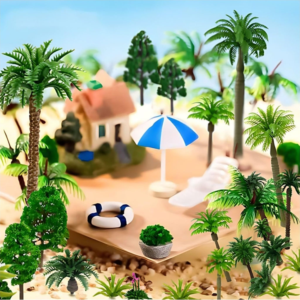 Model Trees, Miniature Palm Trees, 38Pcs, Architecture Tree, Rainforest with ...