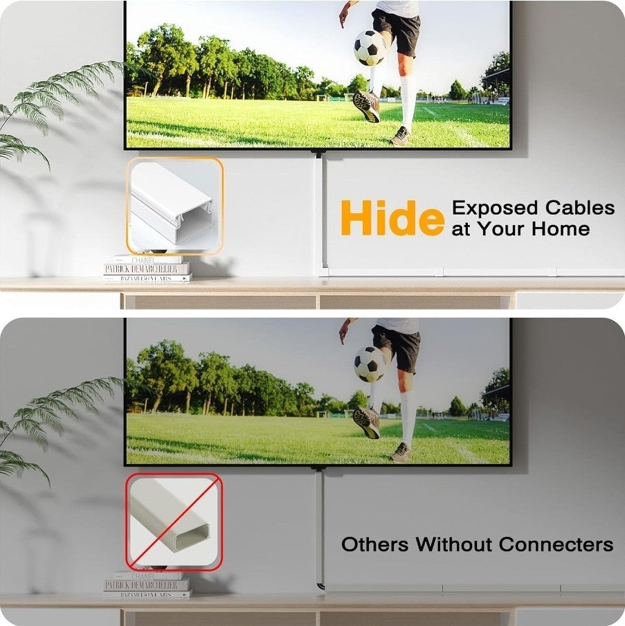 Delamu Cord Hider, 157in Wire Covers for Cords on Wall, Premium Cable Hider Cord