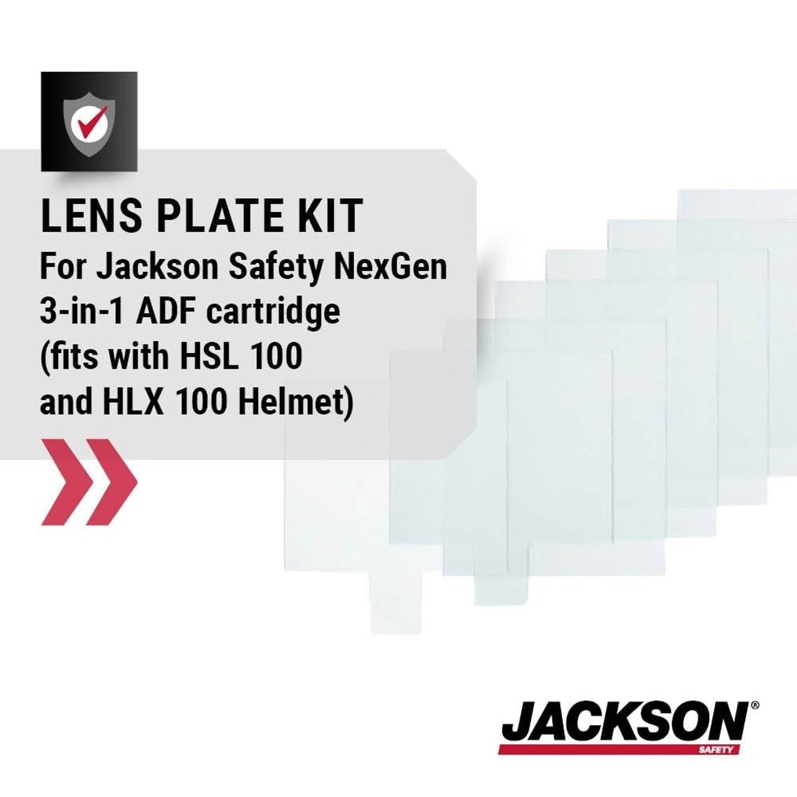 Jackson Safety SureWerx 22606 5x2 Clear Lens Kit for Nexgen ADF 3-in-1 Helmet