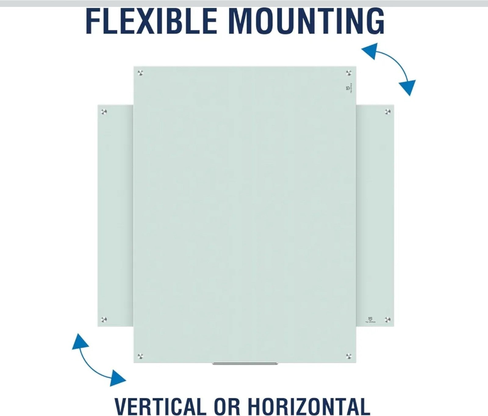 Glass Dry-Erase Board - 48 X 30 Inches Wall Mounted Whiteboard with Magnetism...