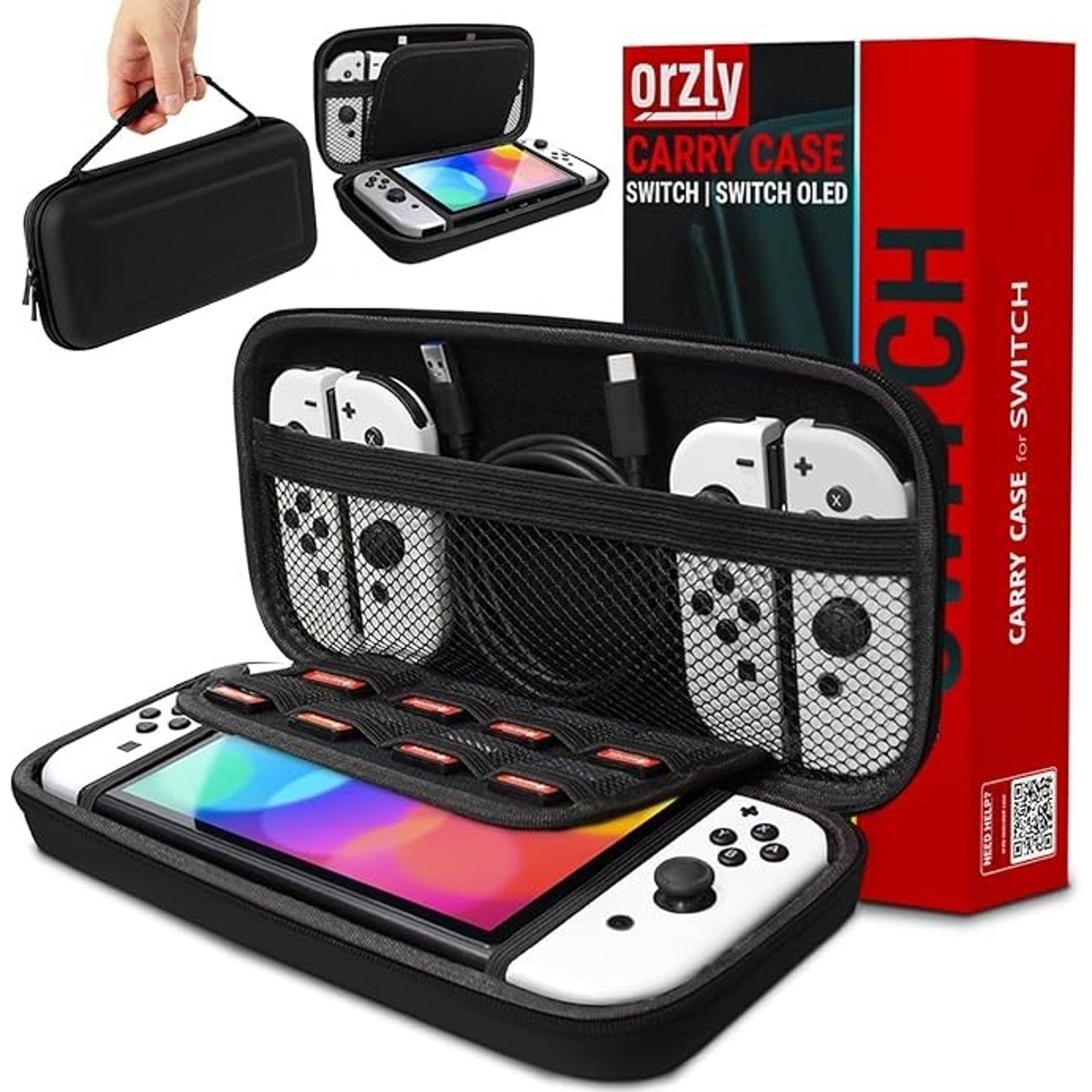 Orzly Carry Case Compatible with Nintendo Switch and New Switch OLED Console NEW