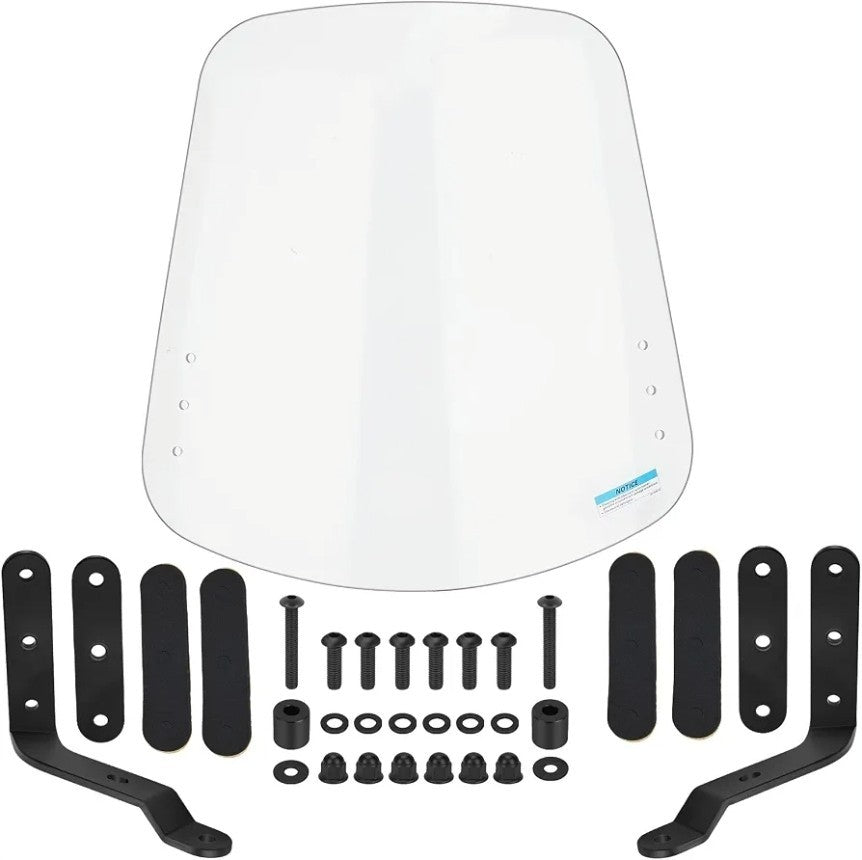 Scooter Windshield Windscreen w/ Hardware For Yamaha Zuma 125 YW125 2009 - 2021