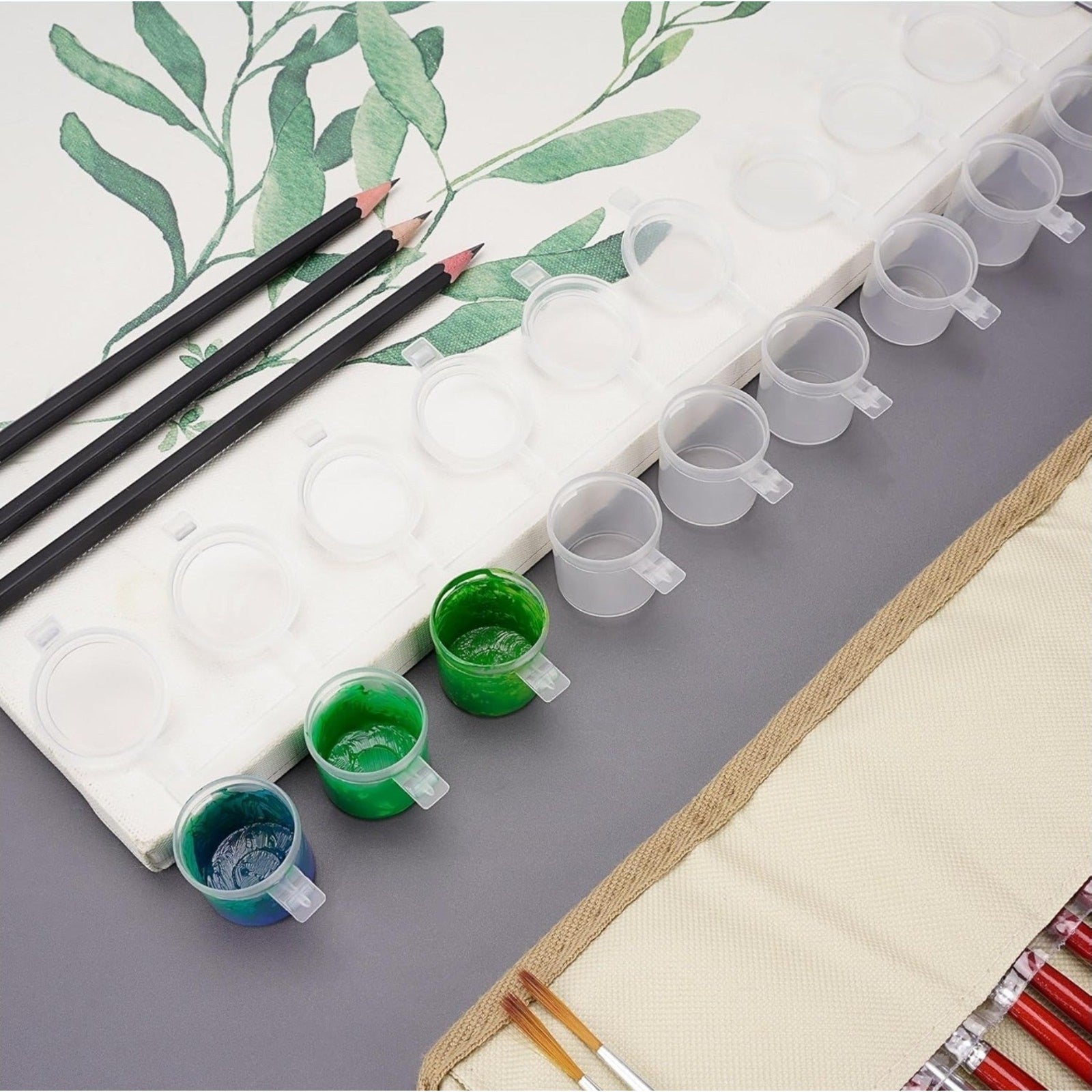 20pcs Paint Cups for Paint Storage Containers mini Plastic Paint cups For Art