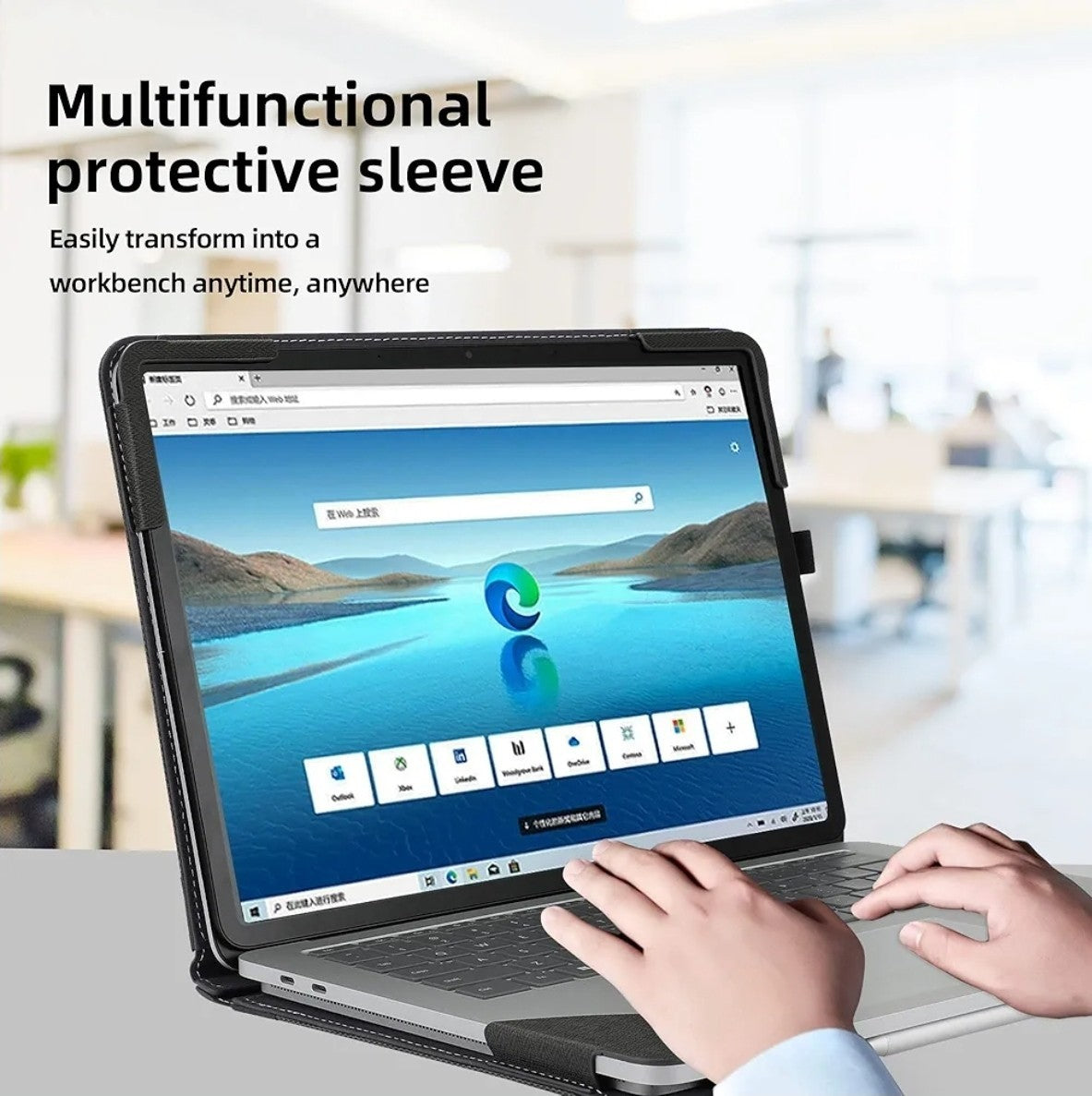 For Microsoft Surface Laptop Studio 2/1 Luxury PU Leather Protective Case Cover