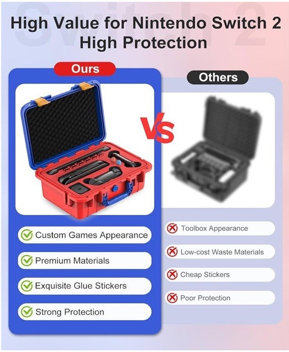 Carrying Case Soft Lining Hard Travel for Nintendo Switch OLED Console Controlle