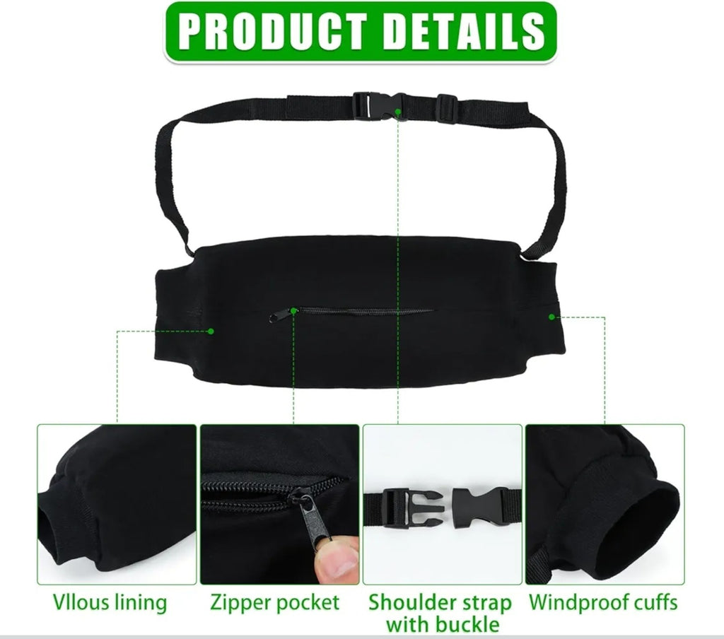 Football HAND WARMER Nylon FLEECE LINED POUCH Soccer Hockey Hunting ADULT Large