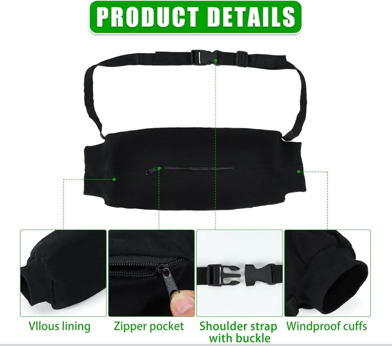 Football HAND WARMER Nylon FLEECE LINED POUCH Soccer Hockey Hunting ADULT Large