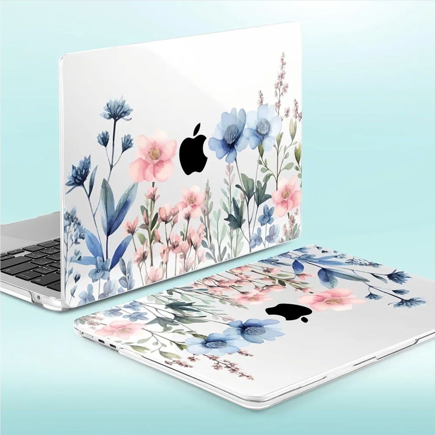 For MacBook Air 13" M2 M3 M4 M5 Crystal Hard Case +Keyboard & Trackpad Protector