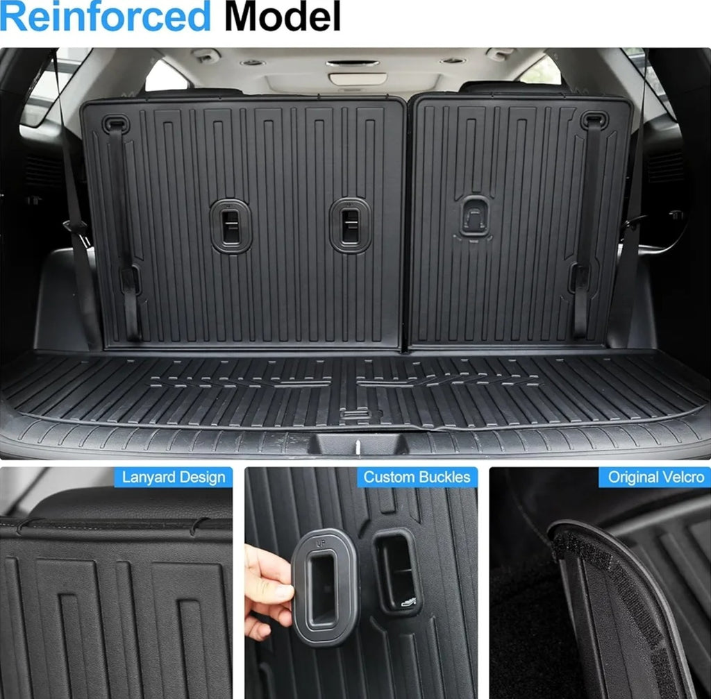 Fits 20-25 Hyundai Palisade TPE All Weather Trunk Mat & Backrest Mat Cargo Liner