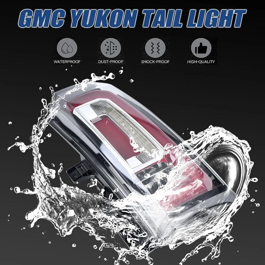 Right Passenger Side LED Tail Light Assembly for 2015-2020 GMC Yukon / Yukon XL