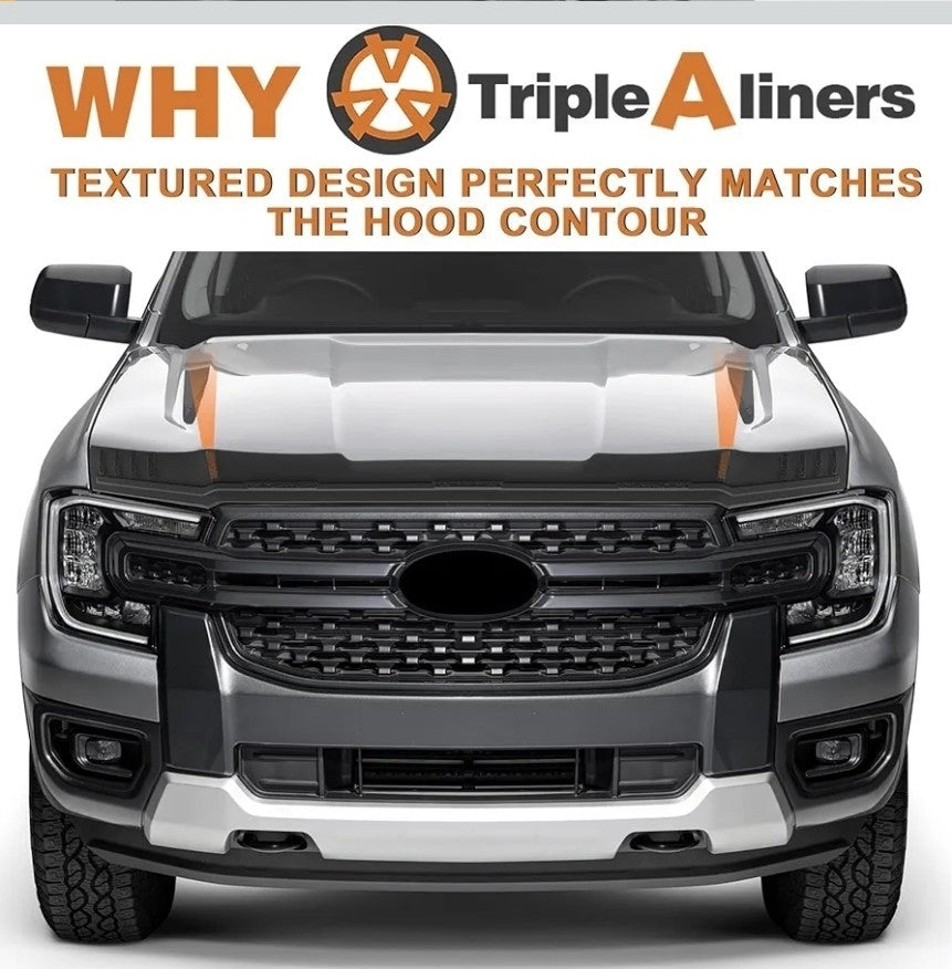 Low Profile Hood Shield Protector Bug Deflector for 2024 2025 2026 Ford Ranger